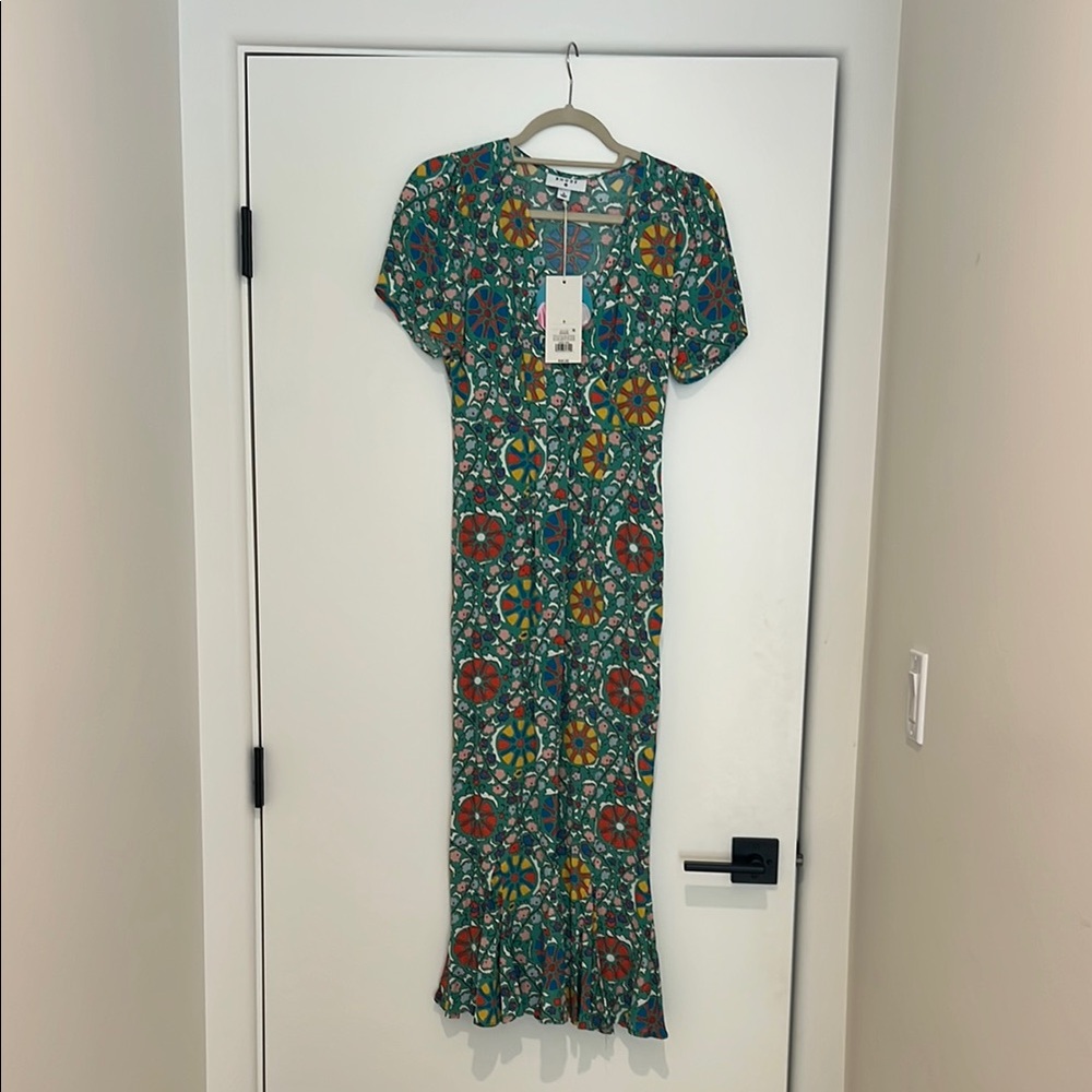 RHODE Floral Midi Dress